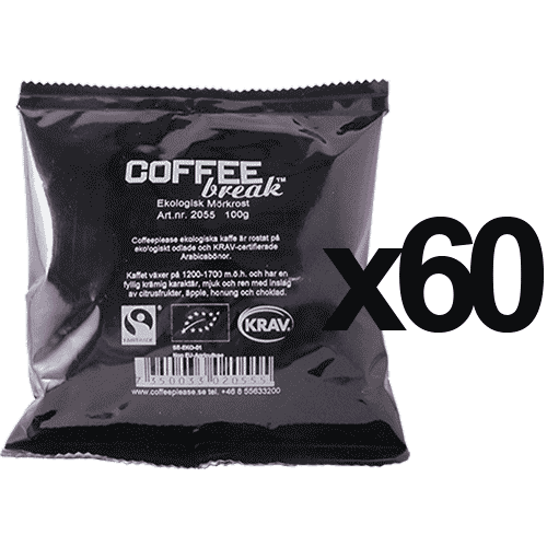Coffeeplease ecological darkroast ground filter coffee 100g x60