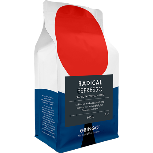 Gringo Radical Espresso Eco coffee beans 500g