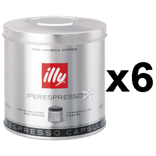 illy Iperespresso dark roast coffee capsules 21pcs x6
