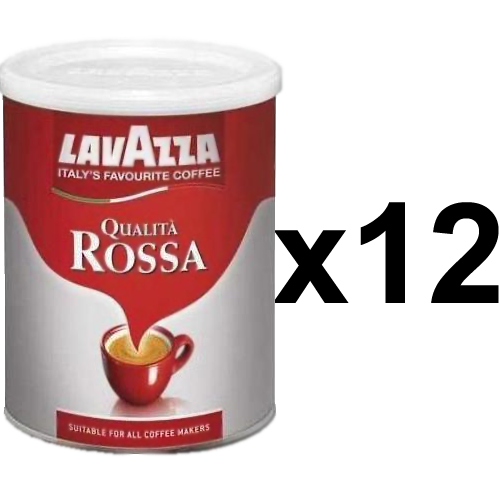 Lavazza Qualità Rossa tincan ground coffee 250g x12