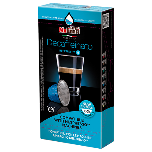 Molinari itespresso Qualita Deca coffee capsules for Nespresso 10pcs