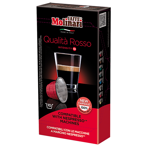 Molinari itespresso Qualità Rosso coffee capsules for Nespresso 10pcs