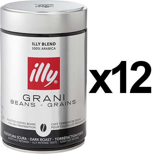 illy Espresso dark roast tincan coffee beans 250g x12 DeliCo Coffee