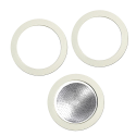 Bialetti filter and gaskets for 3 cups coffee makers made of aluminum