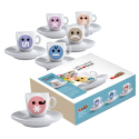 Molinari Emoticons espresso cups (inc saucer) 6pcs