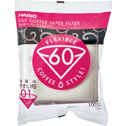 Hario V60 Coffee filter in white paper size 01 100pcs