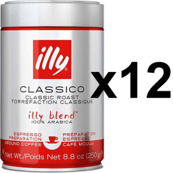 illy Espresso tincan ground coffee 250g x12